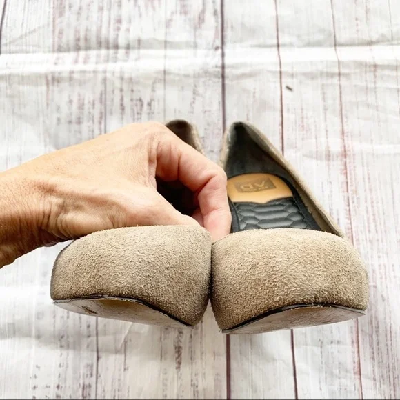 Dolce Vita Tan Suede Hidden Platform Heels 7 - Picture 5 of 8